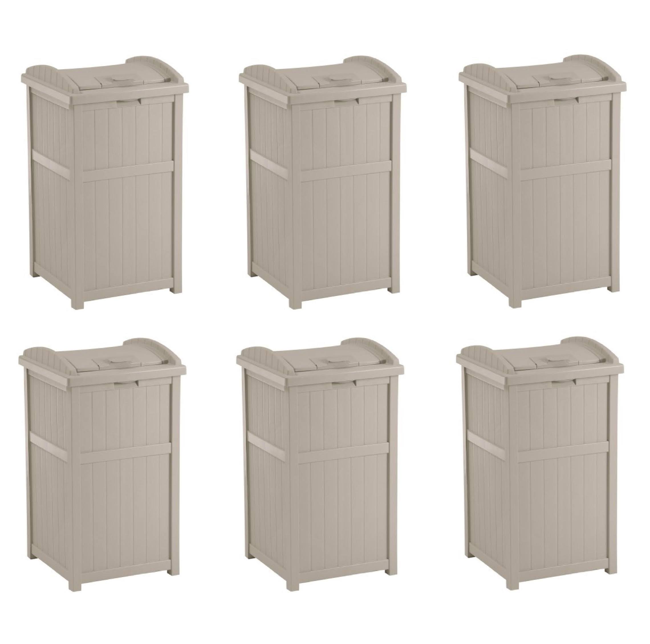 Suncast Trash Hideaway 33 Gallon Capacity Resin Outdoor Garbage Container