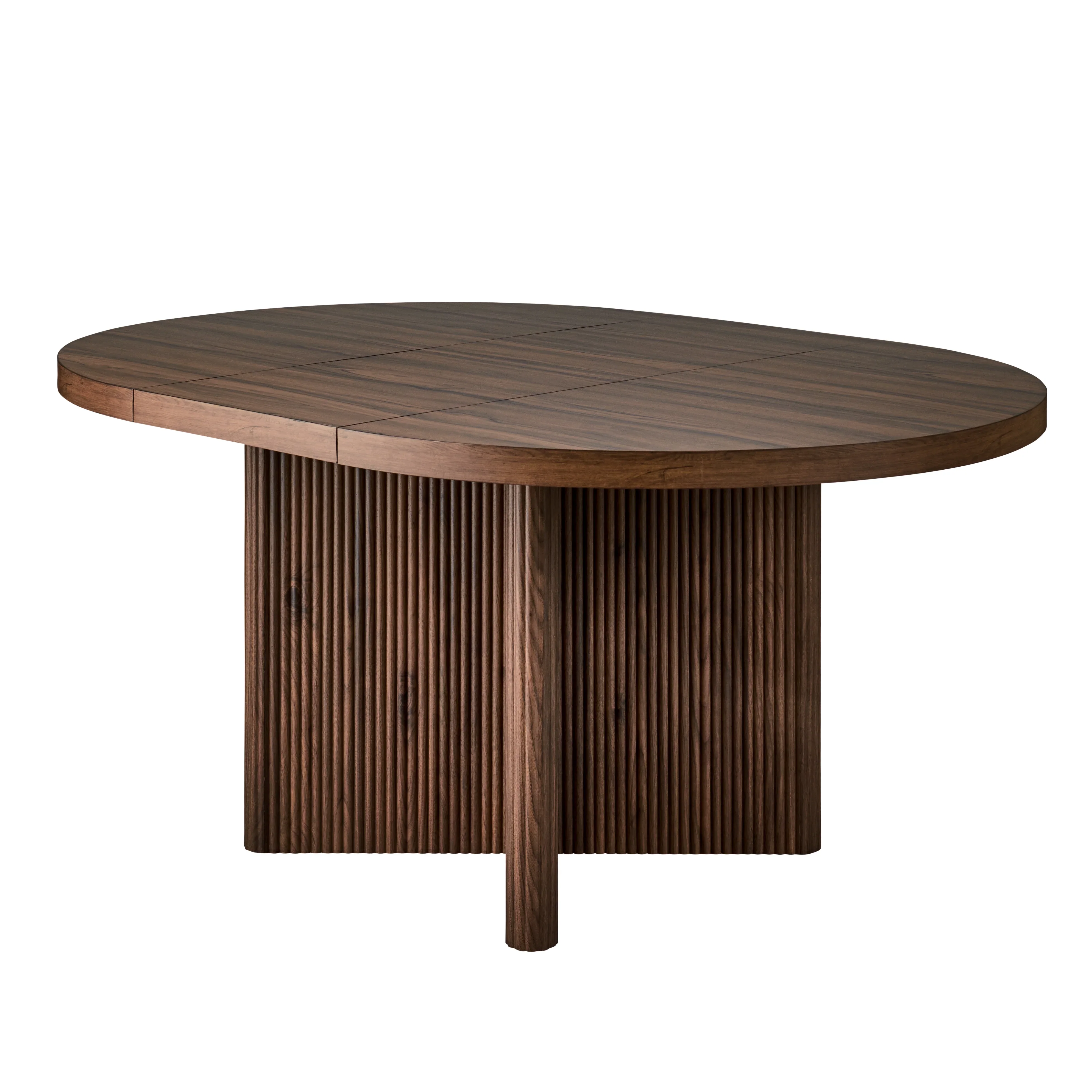 Better Homes & Gardens Lillian Fluted Round Expandable Dining Table for Kitchen, Natural Pine