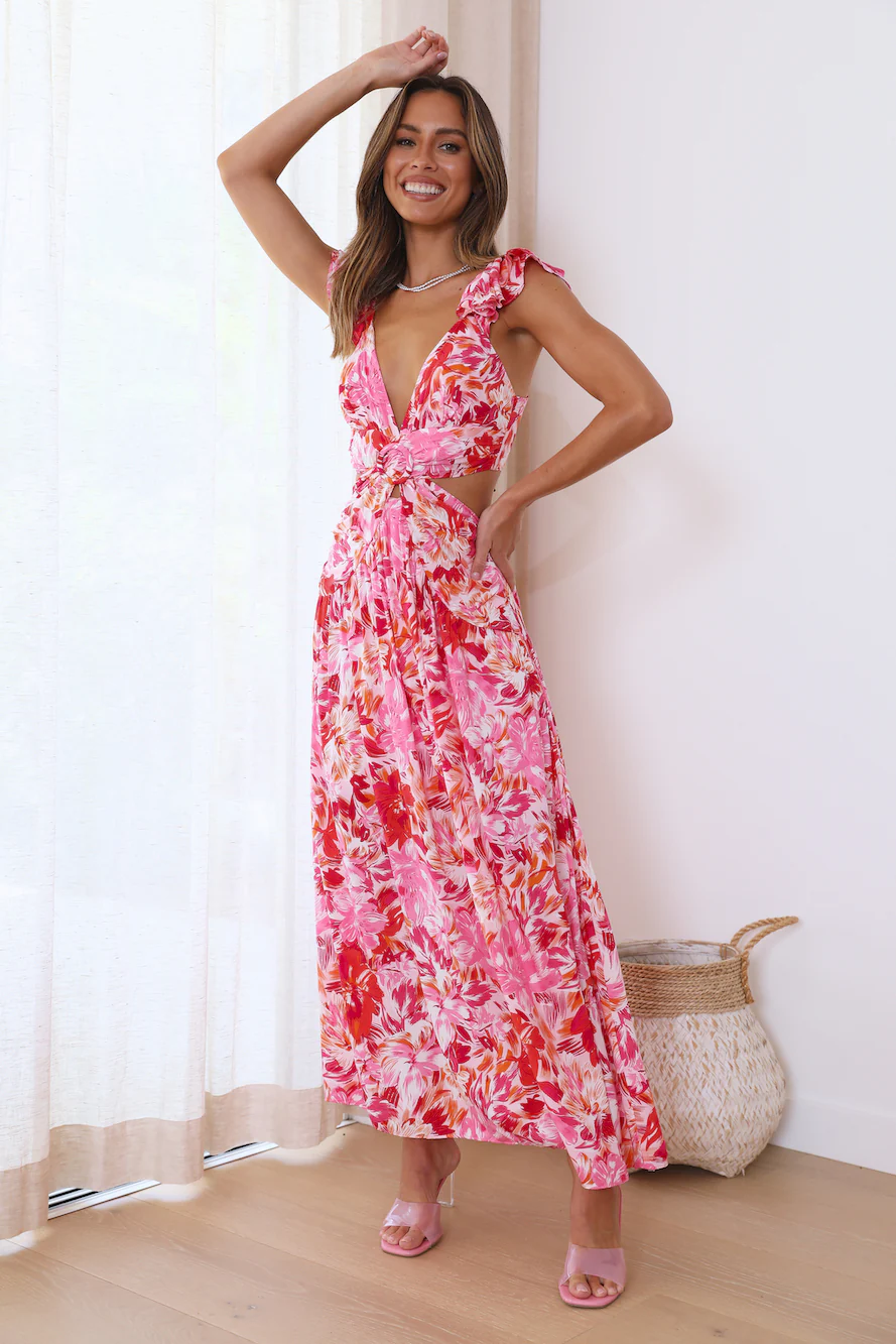Love The Fit Midi Dress Pink