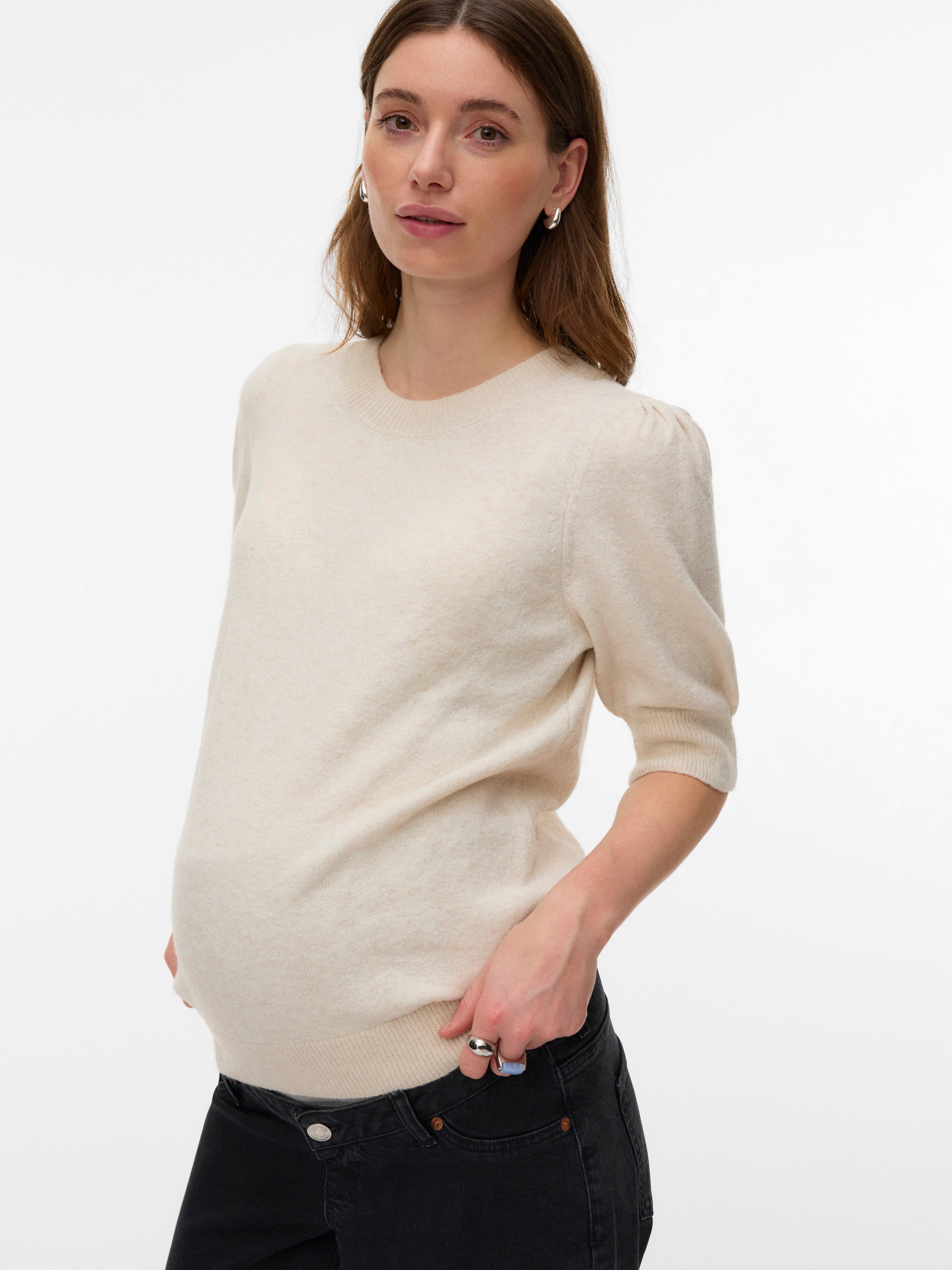 VERO MODA® Regular Fit Round Neck Ribbed cuffs Pullover