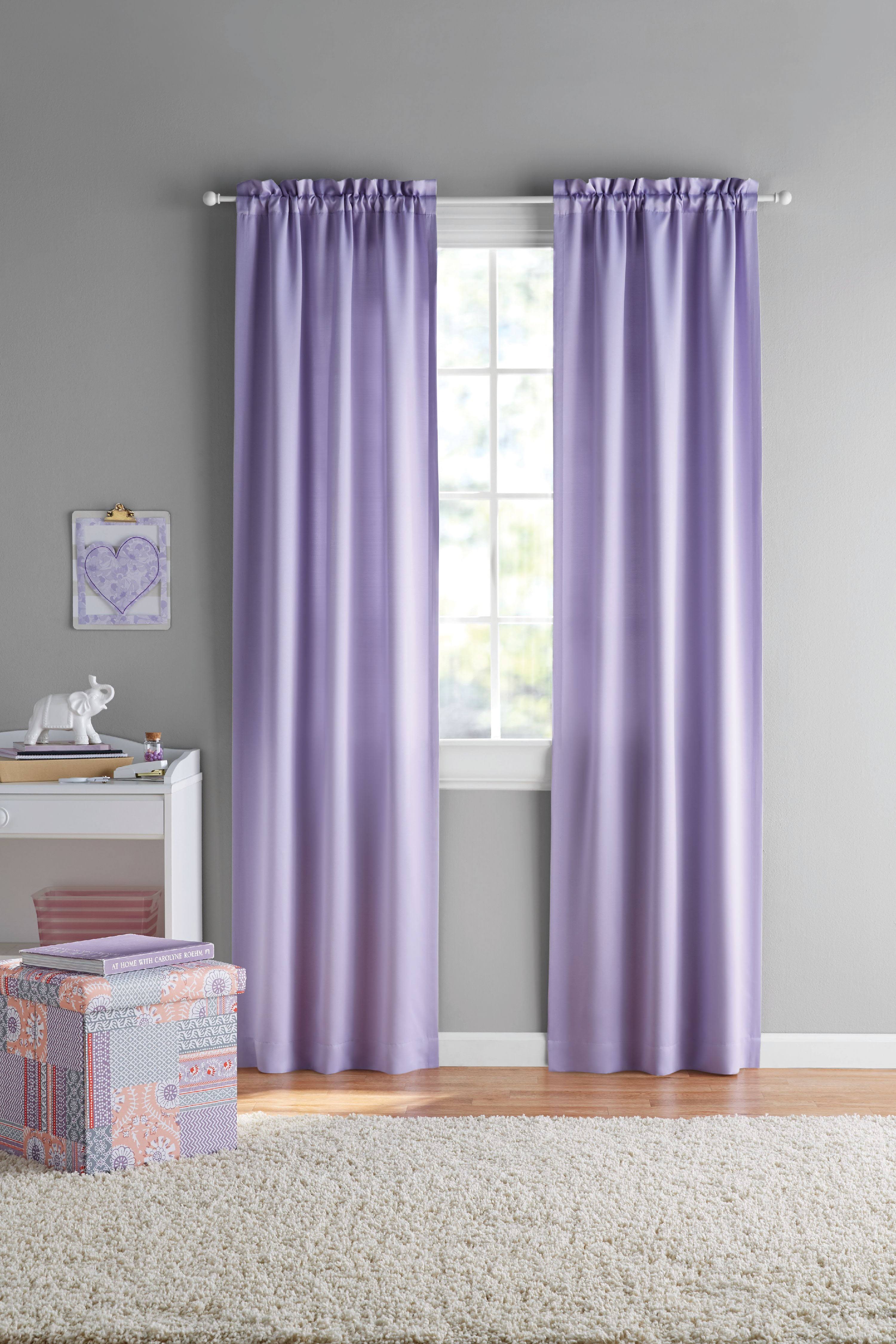 Your Zone Room Darkening Juvi Curtain Panel Pairs, Size: 60 x 84, Purple