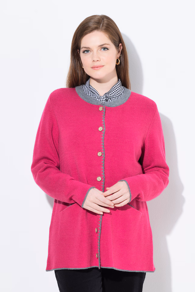 Traditional Button Front Long Sleeve Cardigan