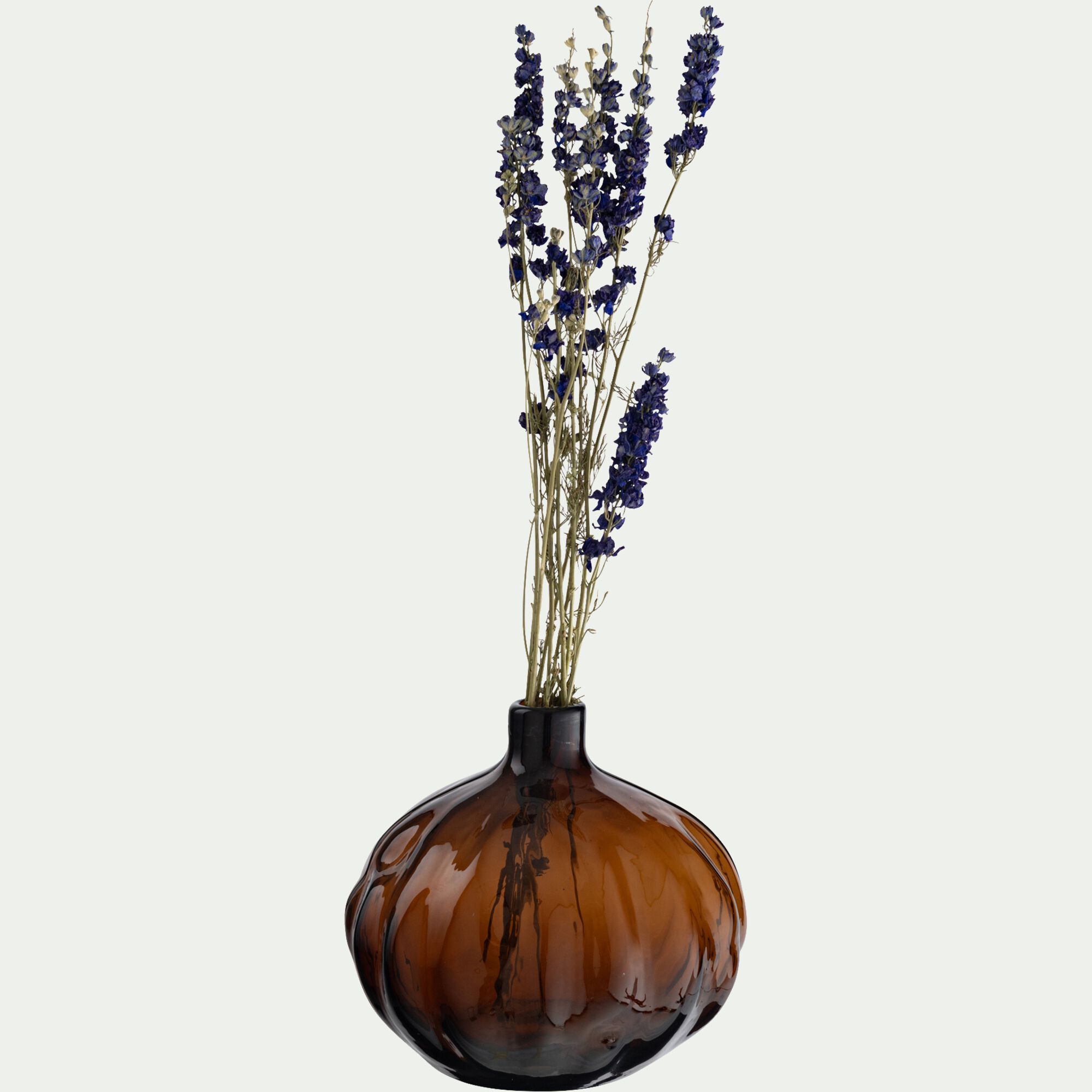 EDOLO - Vase boule en verre déformé h25xd22cm - orange