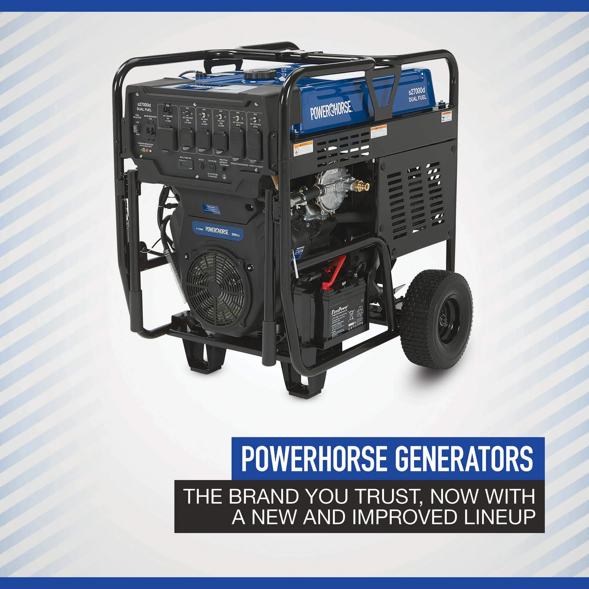 Portable Generator, 27,000 Surge Watts, 18,000 Rated Watts, 120/240V, Dual Fuel, Electric Start, CO Shutdown - Image 2