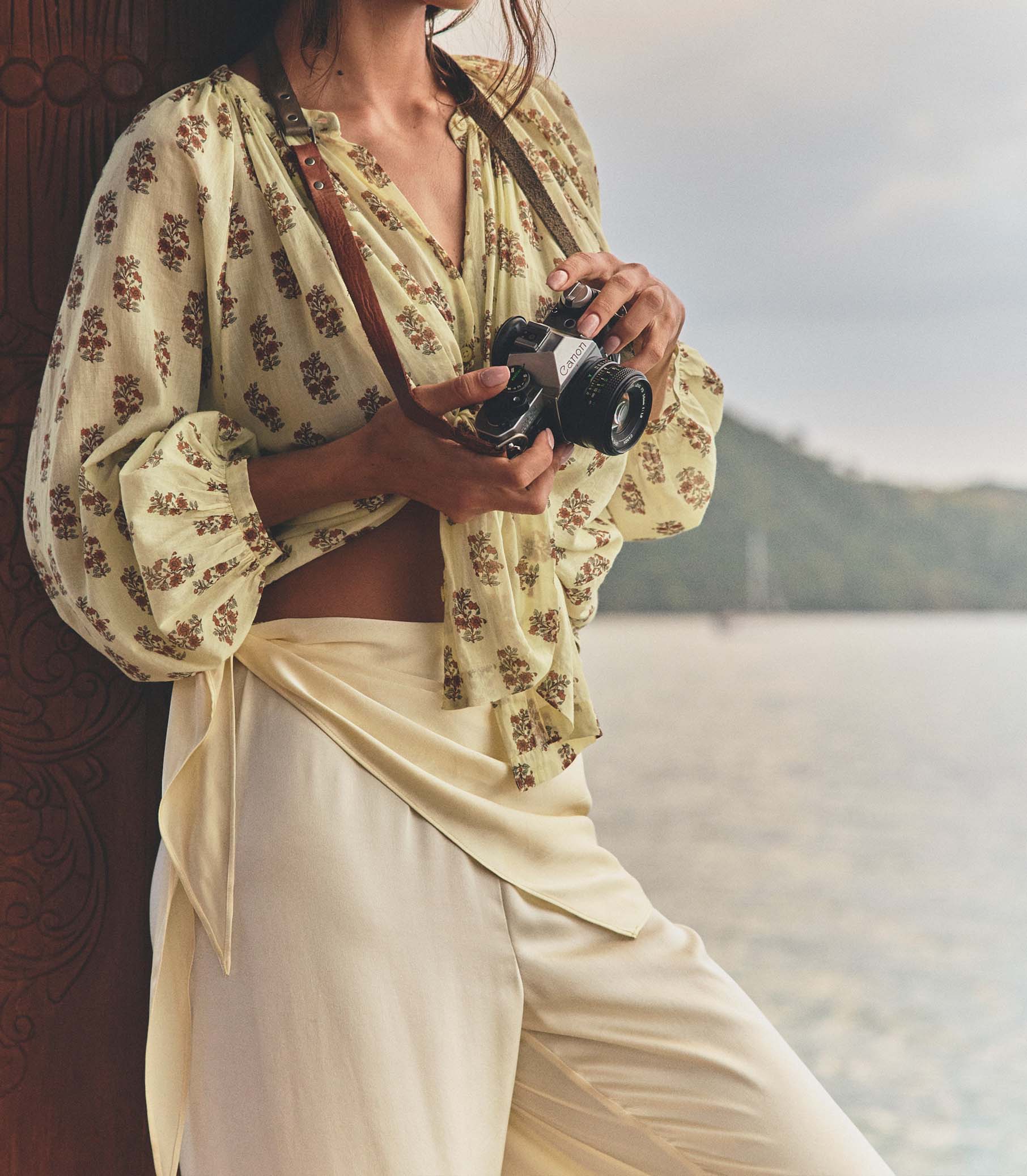 LAVON SCARF PANT -- VANILLA