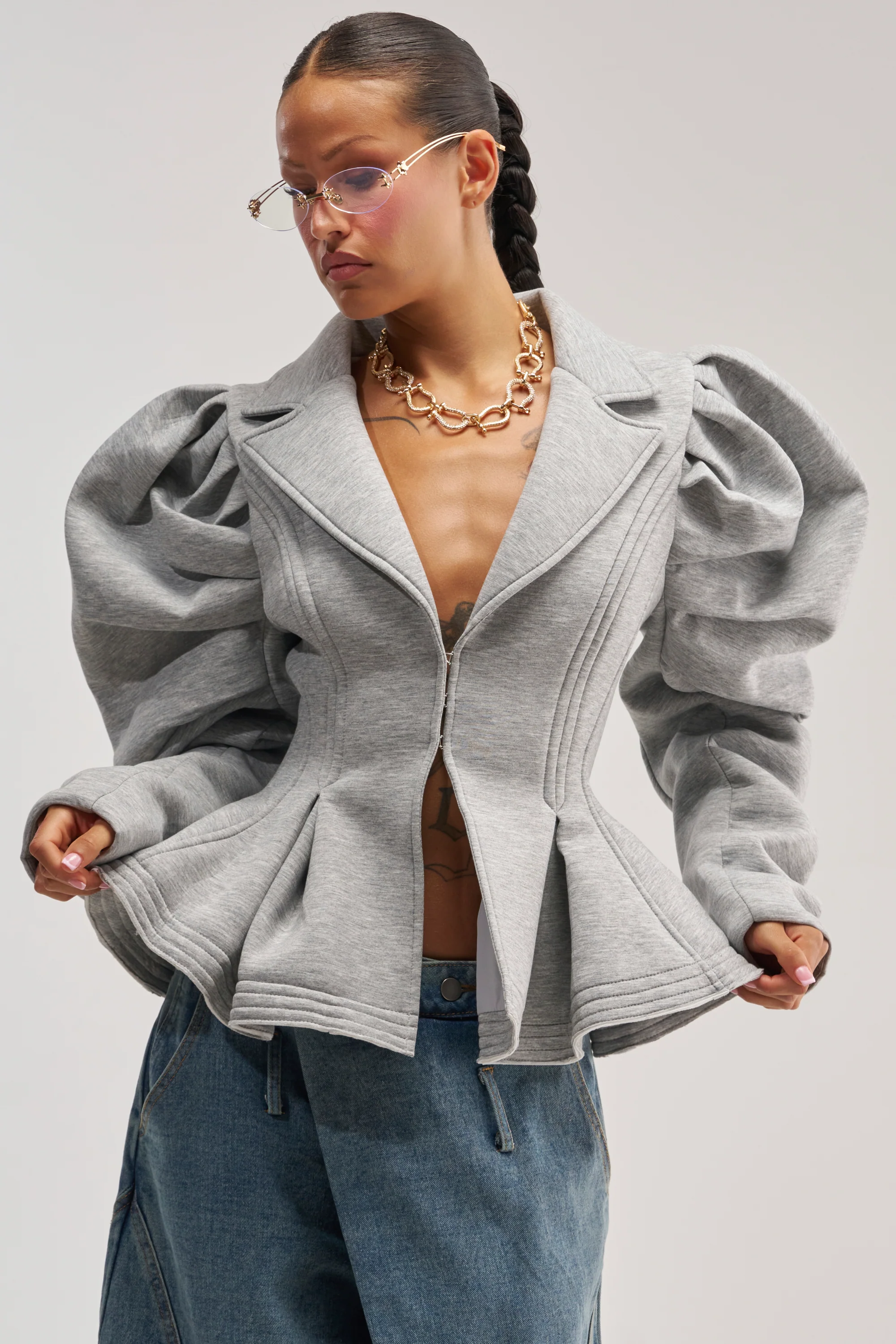 LIORA PEPLUM BLAZER - Akira Store
