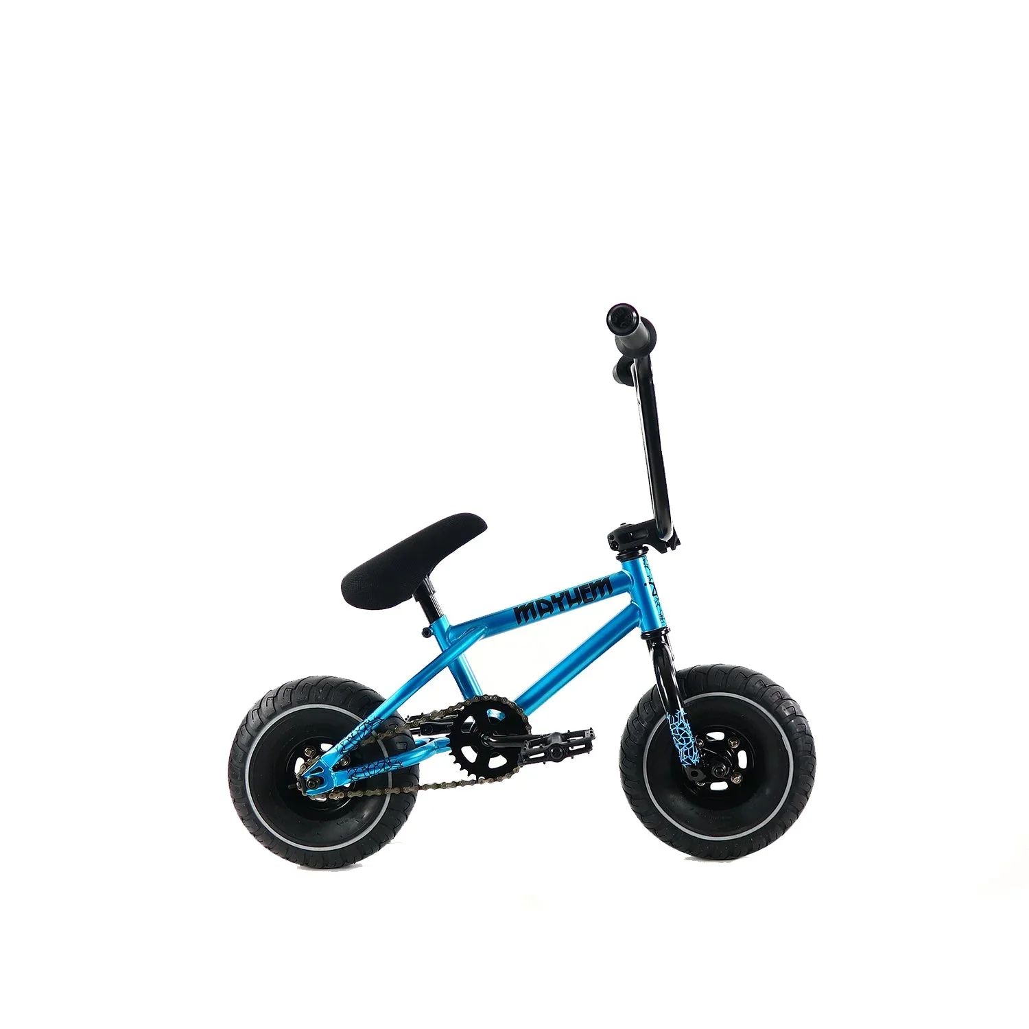 Mayhem Fat Tire Mini BMX Riot 1 Piece Crank 10 Mini BMX Newest Model Trick Bike (Riot Blue Haze)
