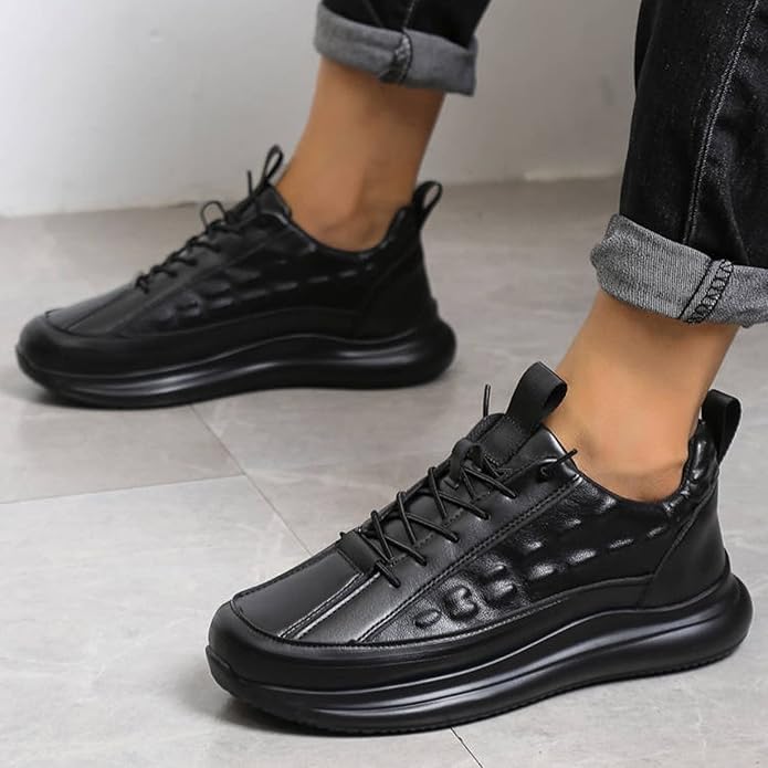 Chaussures Décontractées Homme en Cuir de Vachette avec Coussin d’Air