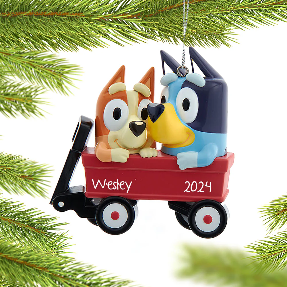 Bluey + Bingo Personalized Ornament