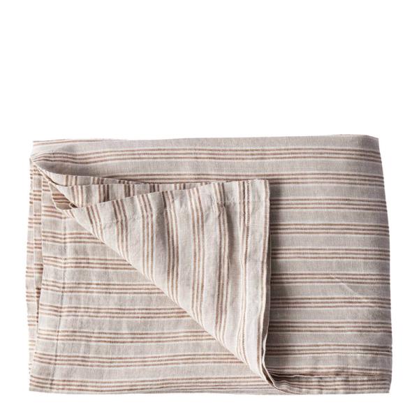 Duk lin 145x330 cm hazelnut stripe