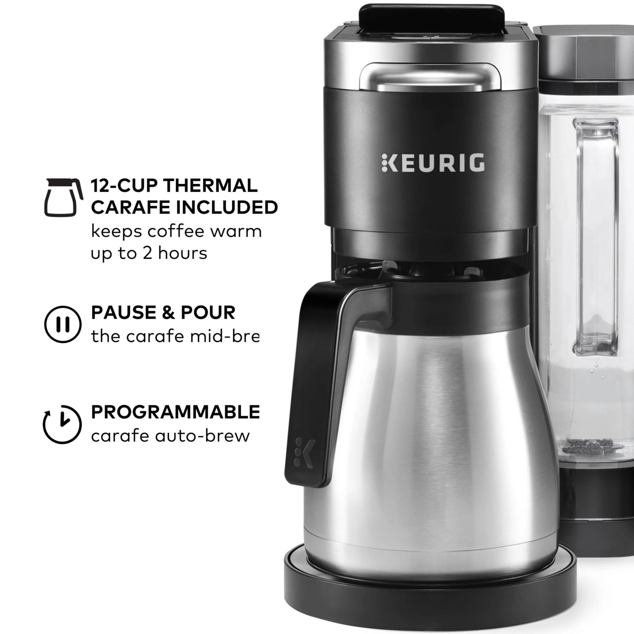 K-Duo Plus Single Serve Carafe Coffee Maker(Single) - Image 8