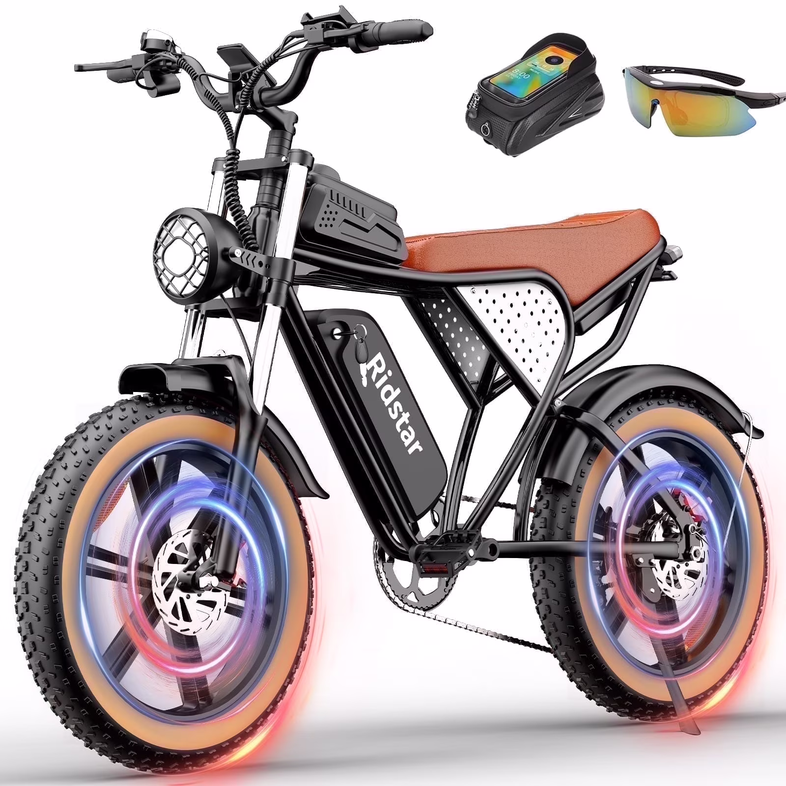 Electric Biycle for Adults,1200W 32MPH,48V 20AH Electric Dirt Bike,20" Fat Tire 7 Speed Mountain Bike UL2849(20inch-1500W-48V 20AH) - Image 3