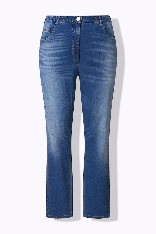 Rhinestone Detail Stretch Fit Jeans