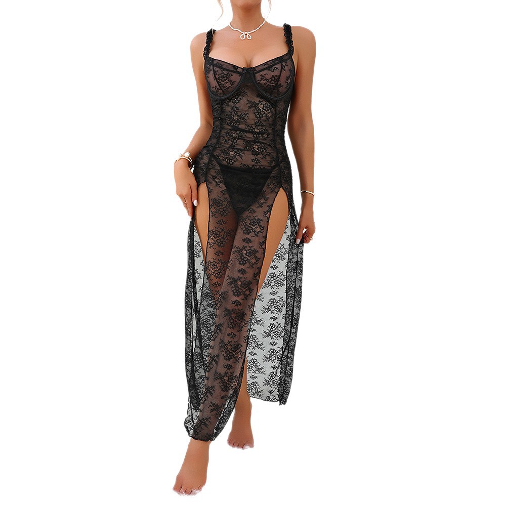 Be You Cat: Sexy Sheer Lace Slip Dress