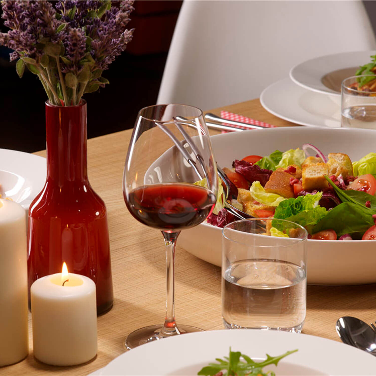 Entree Red wine glass - Clear, 6.8 oz, crystal glass