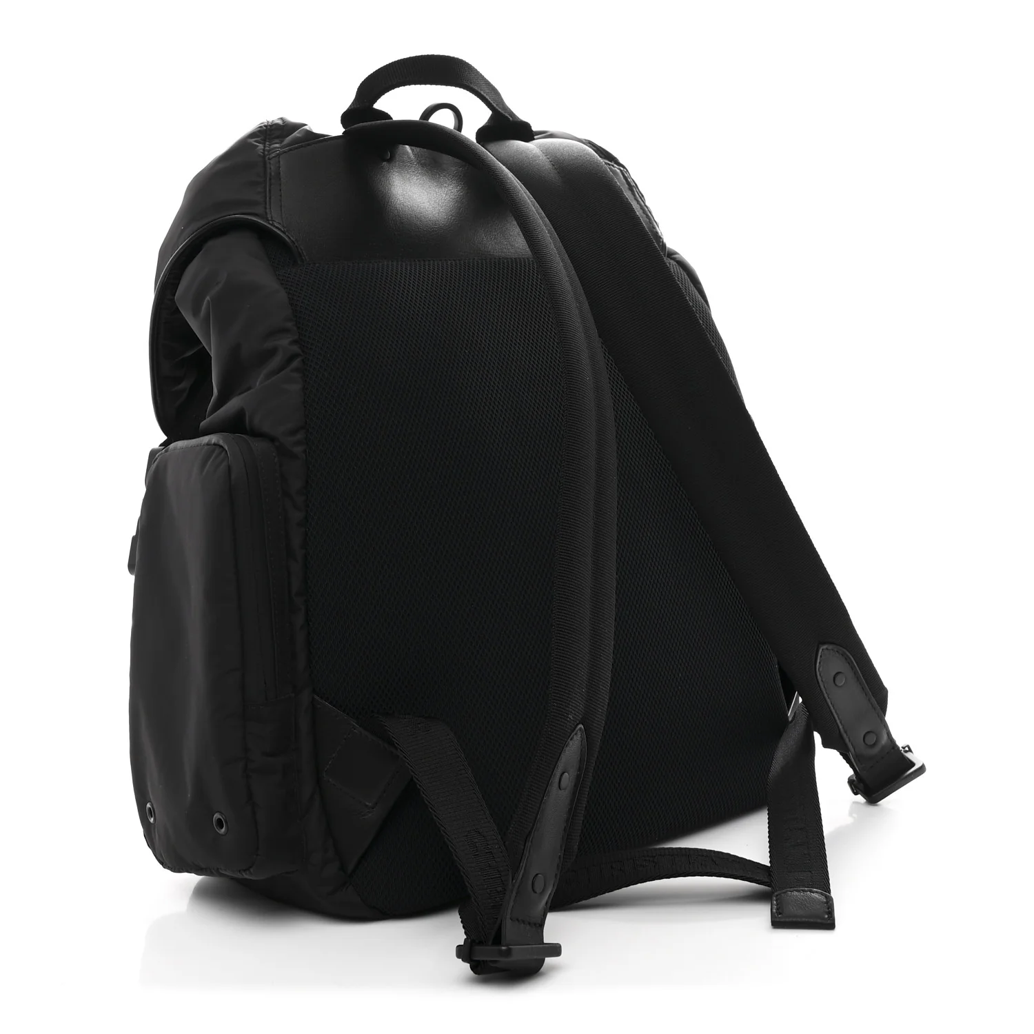 Nylon Saddle Backpack Black
