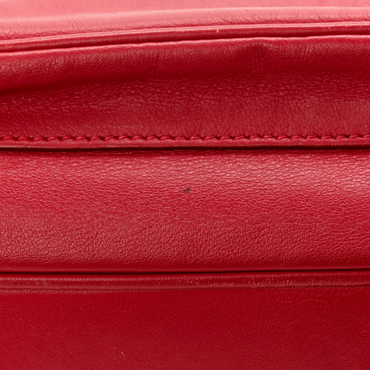 Calfskin Gancini Chain Shoulder Bag Red