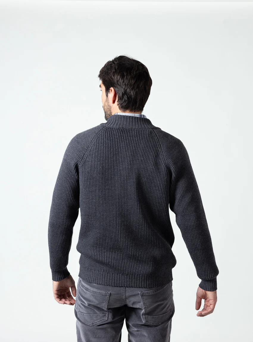 Gilet laine homme gris anthracite