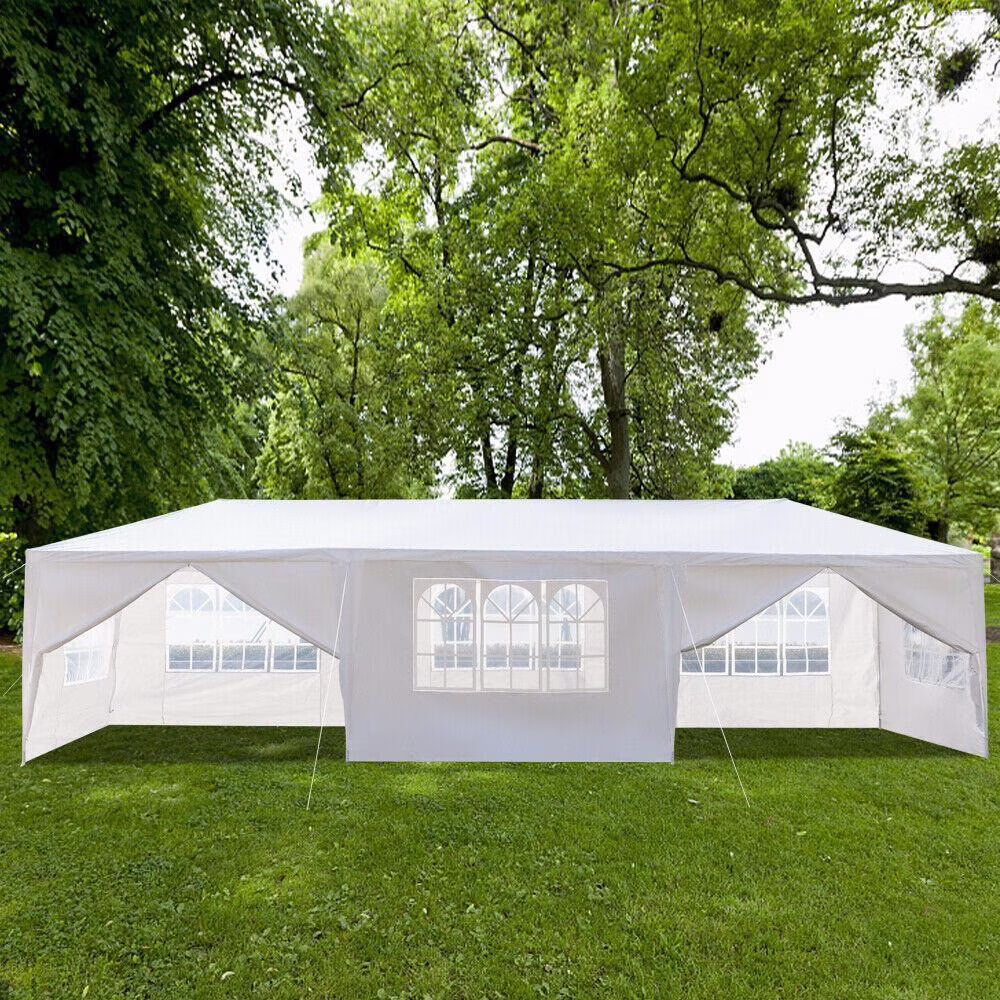 WgoodW 10'x30' Outdoor Gazebo Canopy Tent - Large Wedding & Party Pavilion with 8 Removable Walls, Weather-Resistant Fabric, Sturdy Frame, Easy Setup for Backyard, Garden & Events