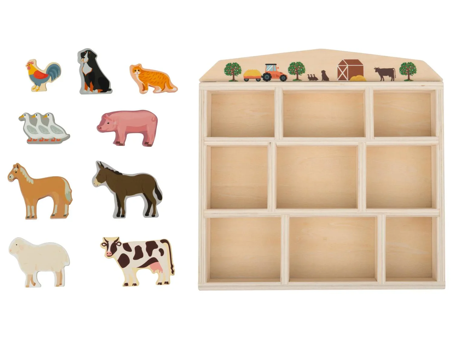 lupilu Coffret danimaux en bois