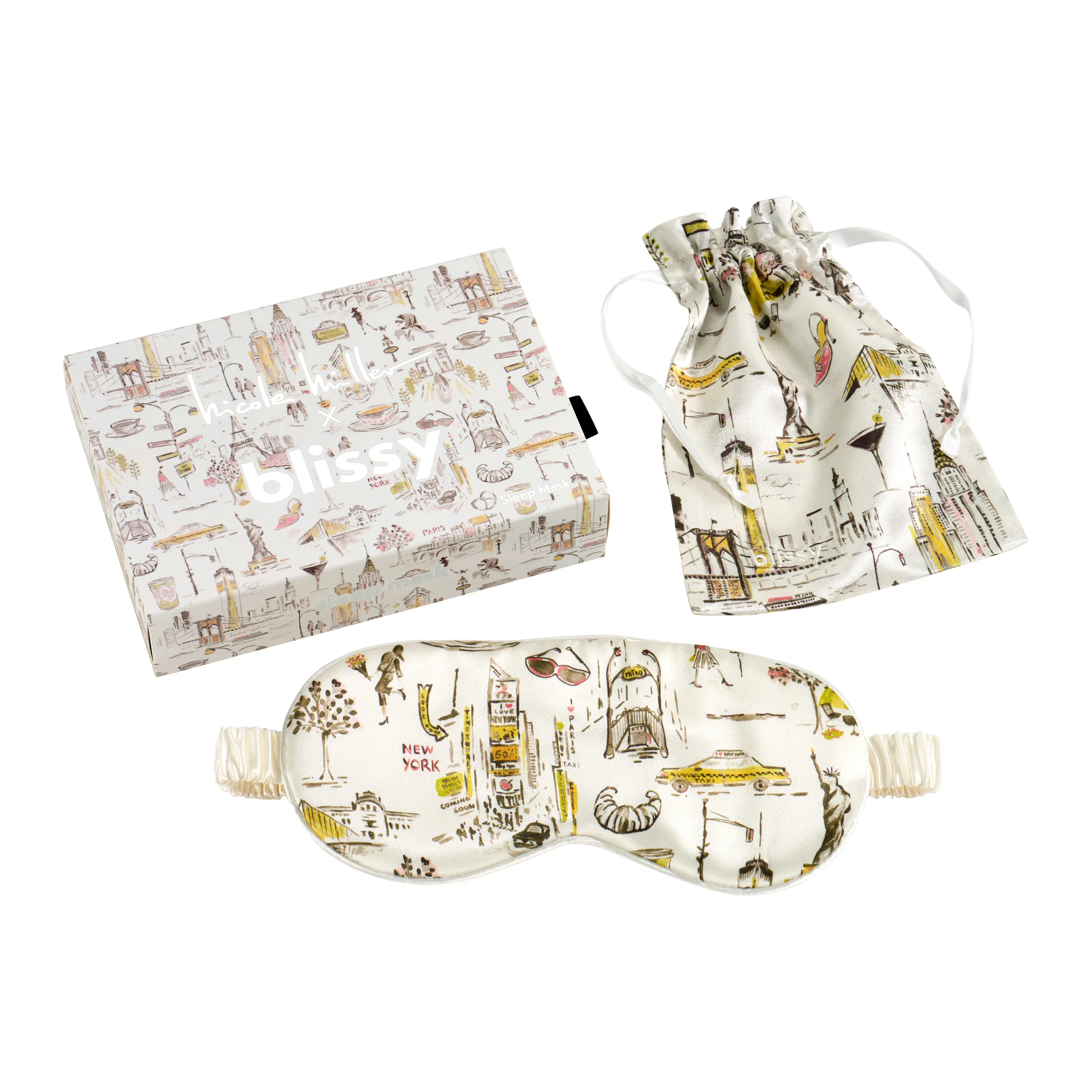 Sleep Mask - Nicole Miller - NY to Paris