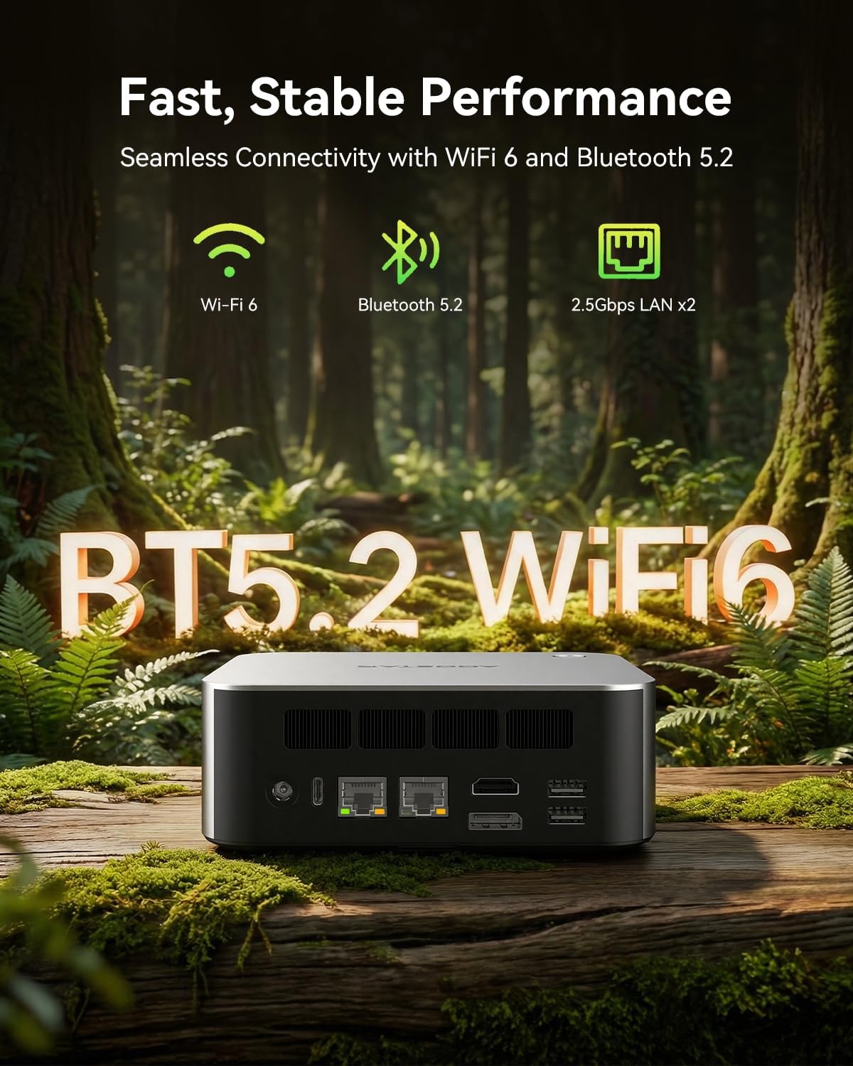 AOOSTAR MACO AMD R7 PRO 8845HS Mini PC with 32GB DDR5 RAM 1TB NVME SSD Mini Desktop Computer  OCULINK/ 2*USB4(PD|8K@60Hz)/HDMI2.1/1 xDP 1.4  2X 2.5G LAN 2*M.2 Slots