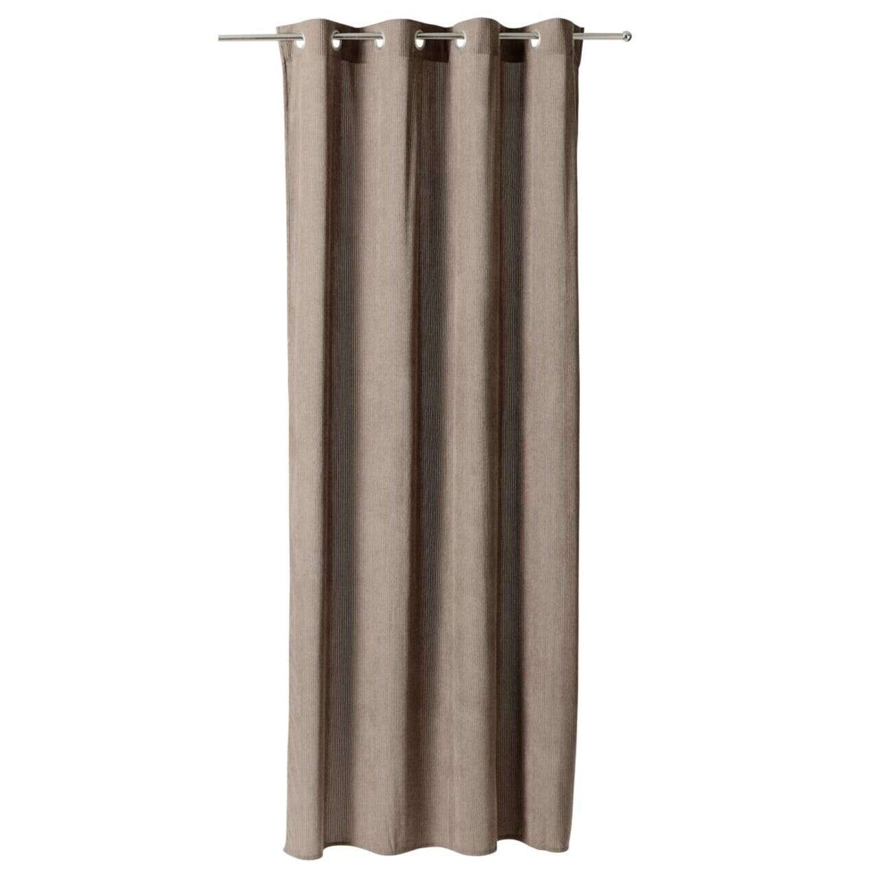 Rideau à oeillets velours côtelé uni 140x240cm (3 modèles)