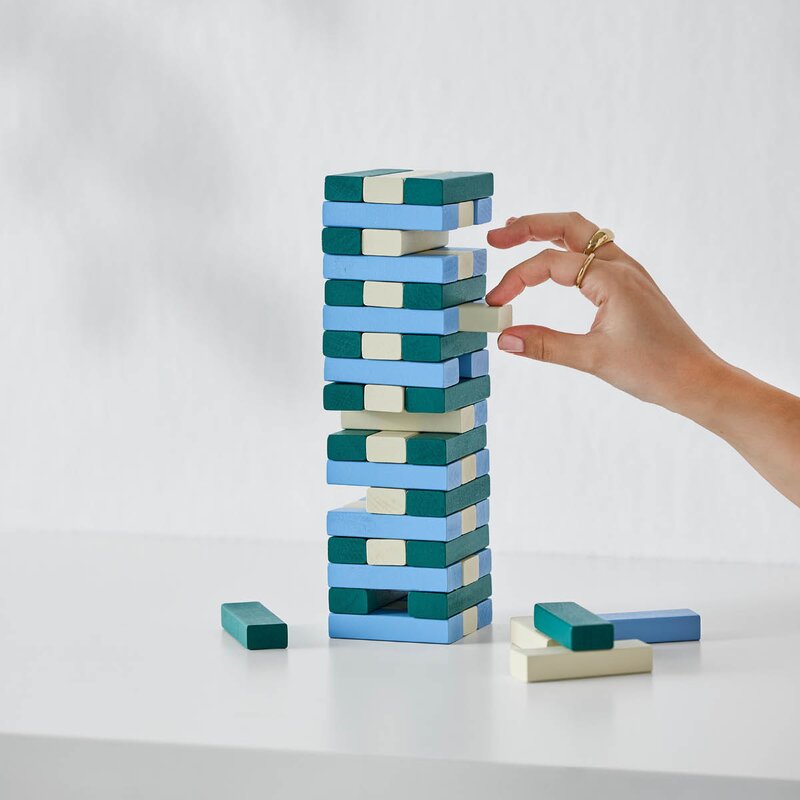 Tumbling Towers lekesett grønn/blå