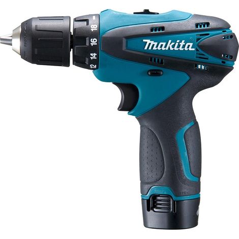 Makita – Perceuse-visseuse sans fil 10,8V avec 2 batteries 1,3Ah – Moteur Brushless – Couple 24Nm pour perçage acier/bois – Mallette de transport incluse — vue 1
