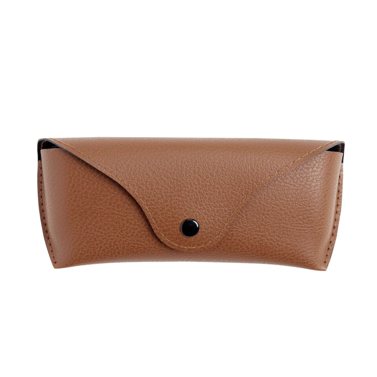 Étui à lunette semi rigide rabat pression simili uni 8x17,5cm (2 modèles)