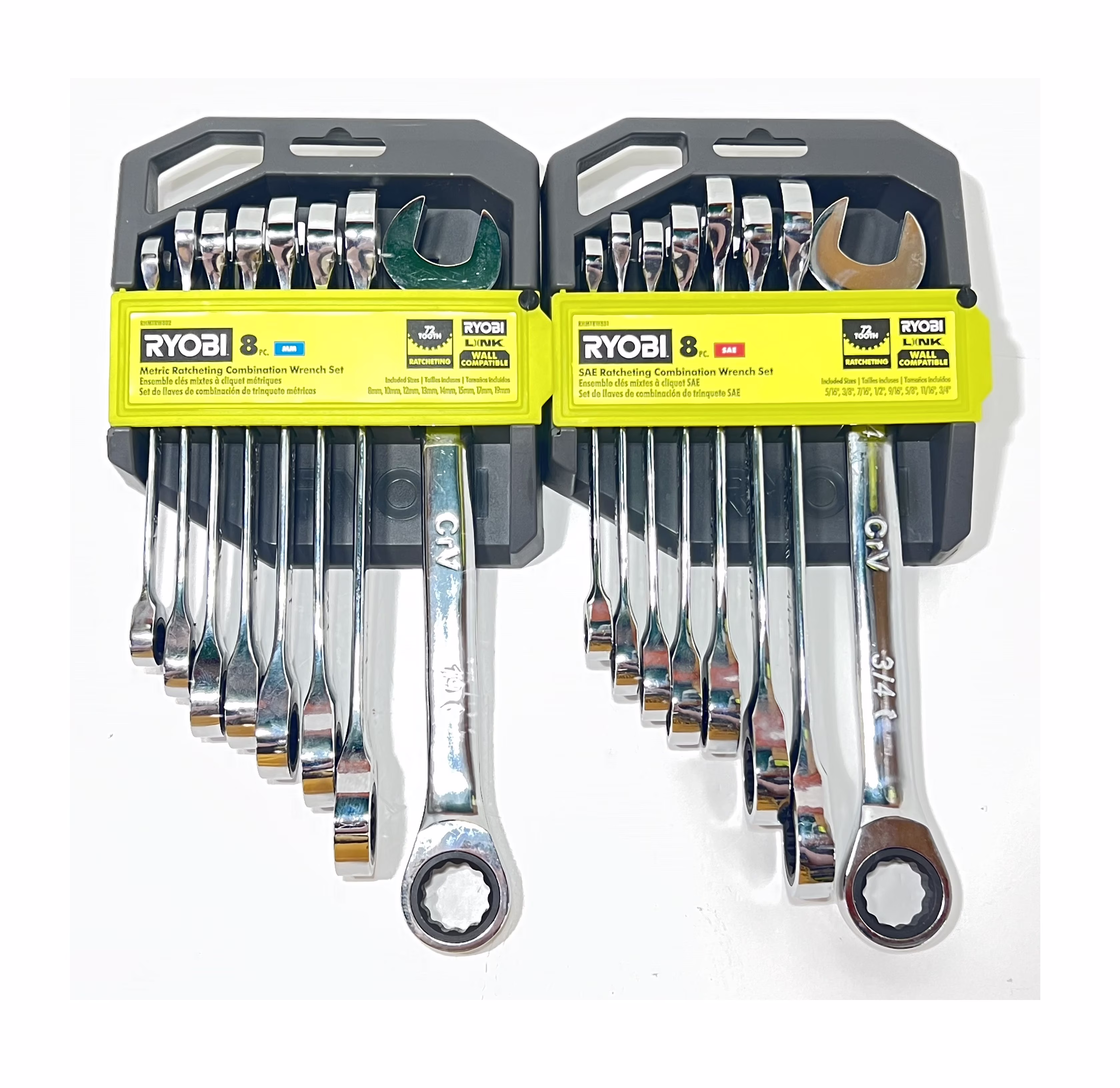 RYOBI 16 PC. SAE  & Metric Ratcheting Combination Wrench Set