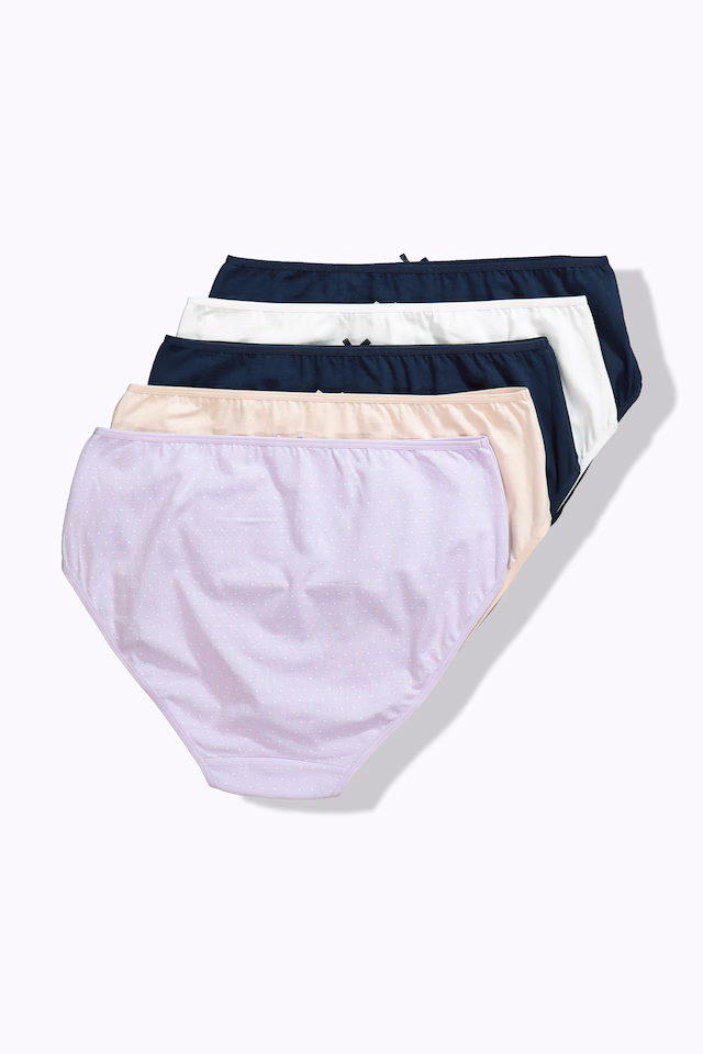 5 Pack Midi Brief- Polka Dot