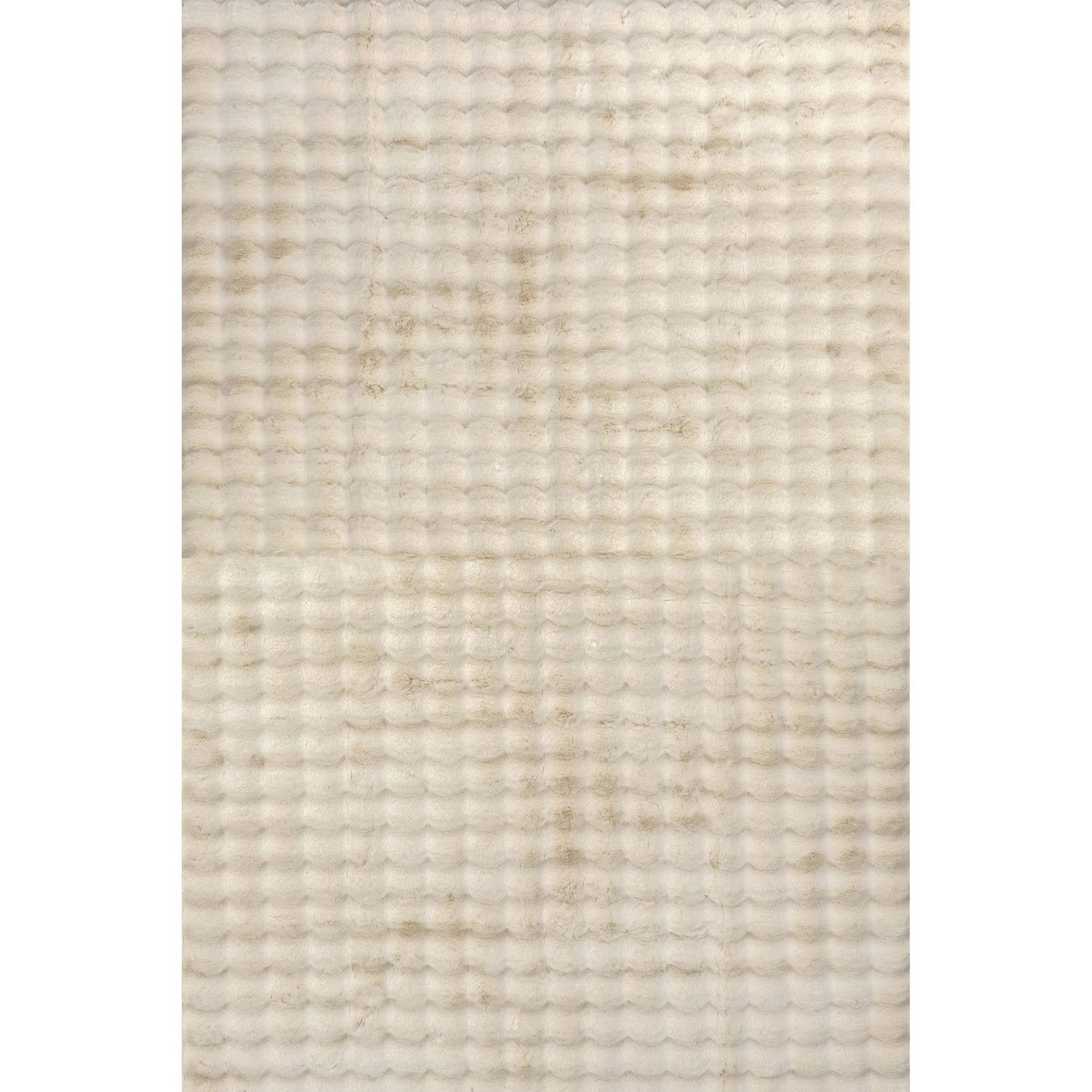 nuLOOM Jeni Solid Faux Rabbit Machine Washable Area Rug Beige 3' 9