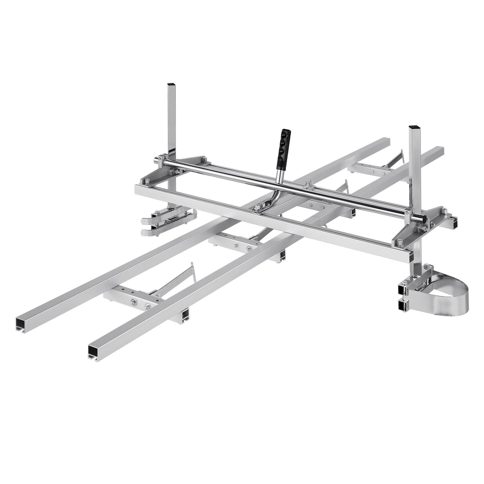 VEVOR Chainsaw Mill and Rail Mill Guide System, Portable Sawmill 14 inch-36 inch Guide Bar, 9ft Aluminum Saw Milling Rail Guide with Chainsaw Planking