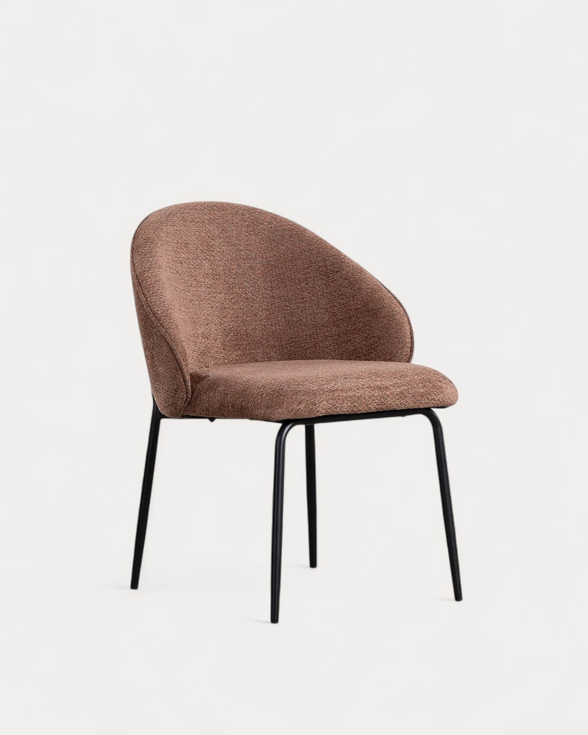 Emna - Silla de Comedor de Tela y Metal Emna