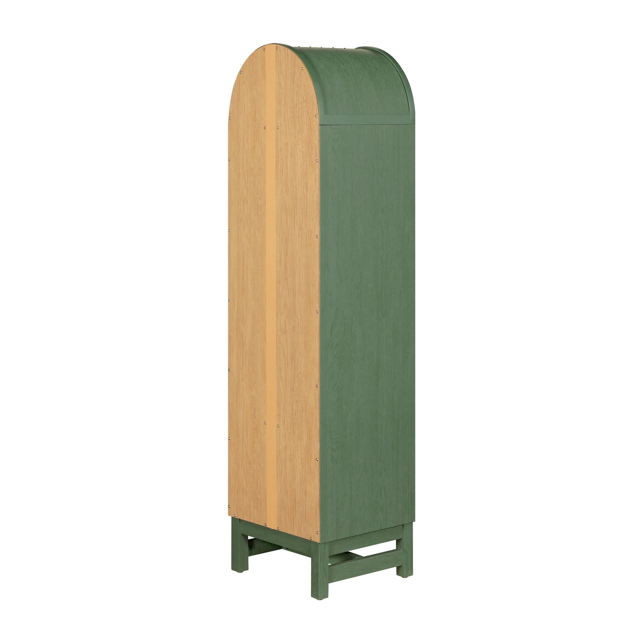 Better Homes & Gardens Juliet Narrow Arch Bookcase, Deep Green and Light Honey