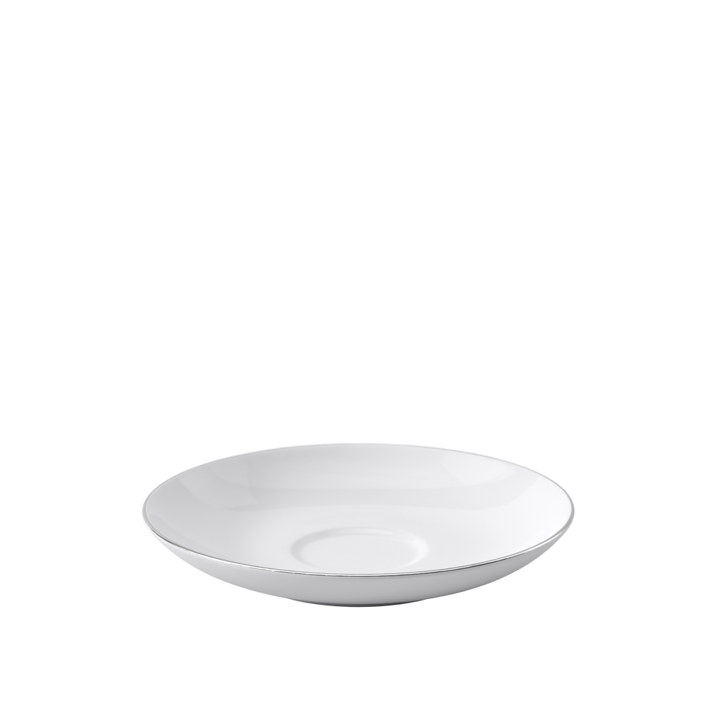 Anmut Coffee cup saucer - White, 6'', Premium Bone Porcelain