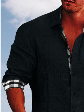 Chemise décontractée à carreaux en coton patchwork Hardaddy®