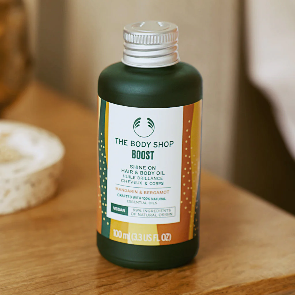 Boost Shine On Hair & Body Oil