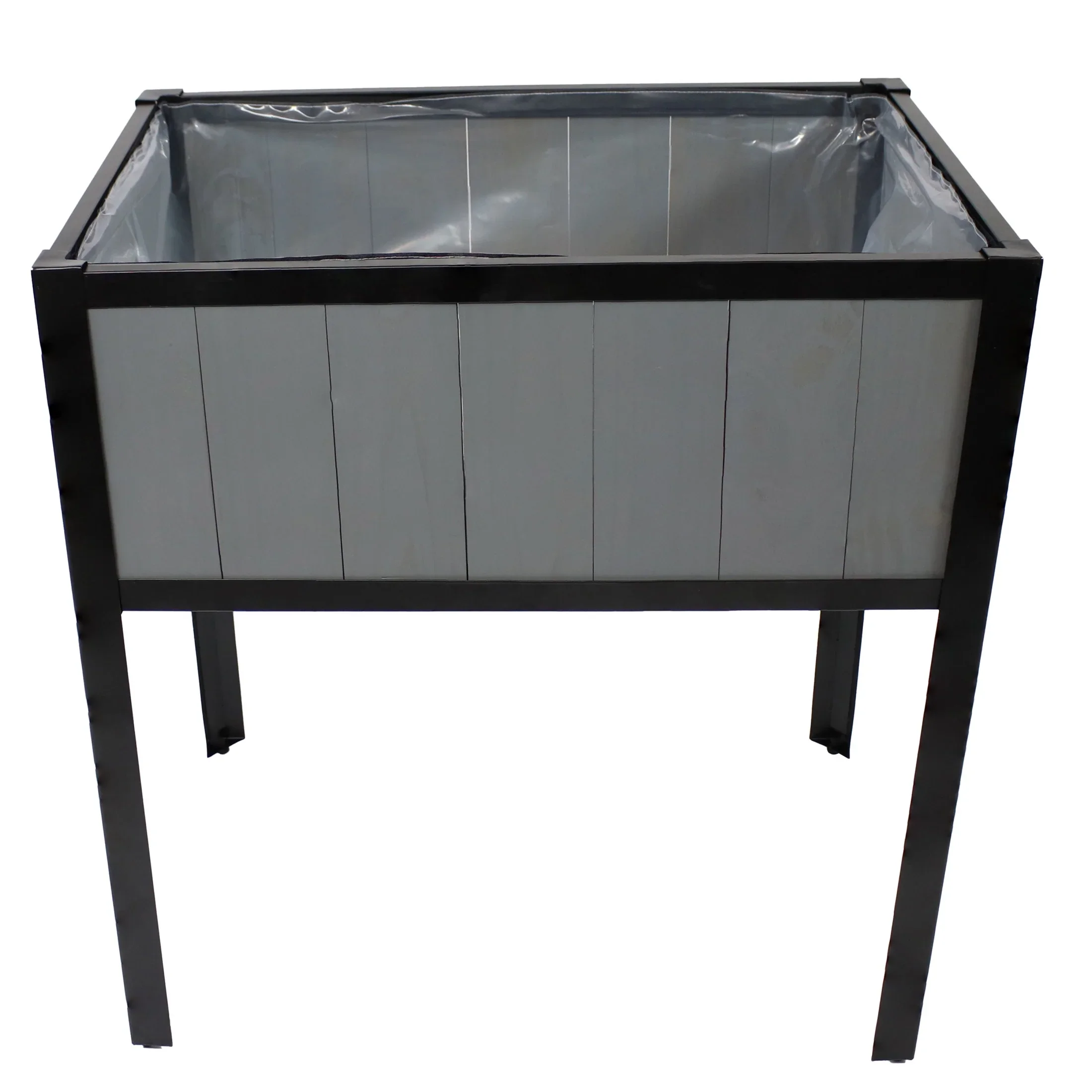 Sunnydaze 29.25 x 20 x 30.75 Gray Acacia Wood Rectangular Raised Garden Bed with Legs