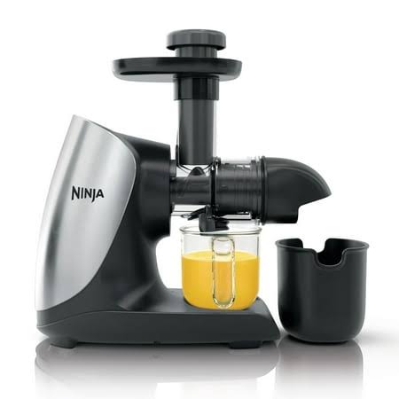 used Ninja JC100 Cold Press Juicer Pro - Powerful Slow Juicer with Total Pulp Control - Cloud Silver