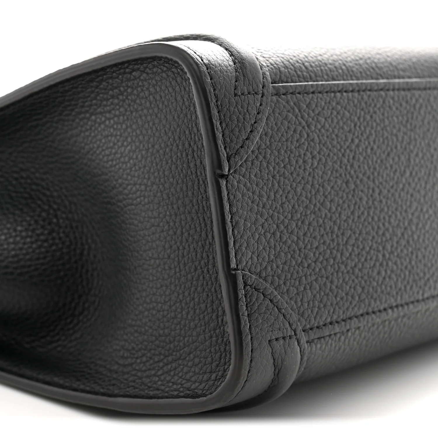 Drummed Calfskin Nano Luggage Black