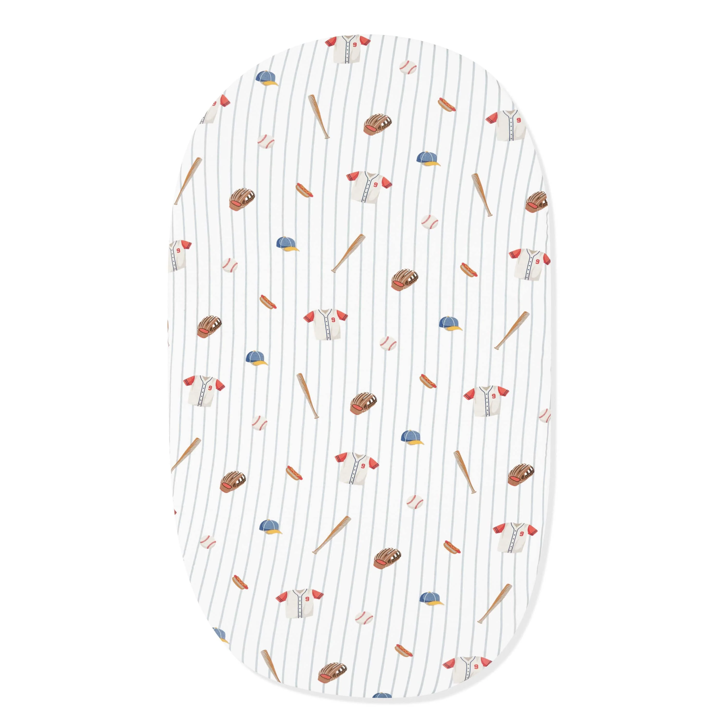 Oval Bassinet Sheet in Home Run