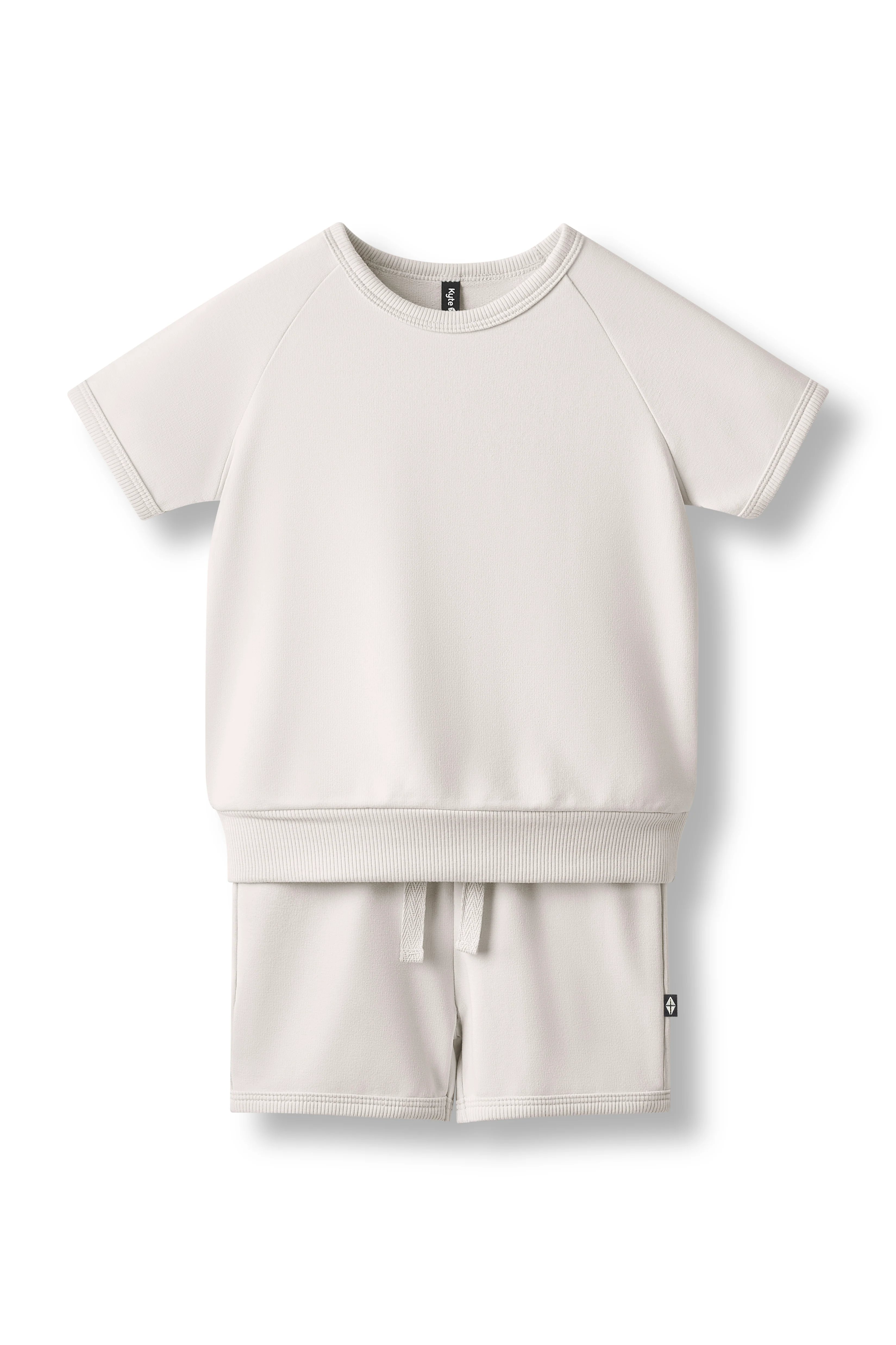 Short Sleeve Jogger Set in Oat