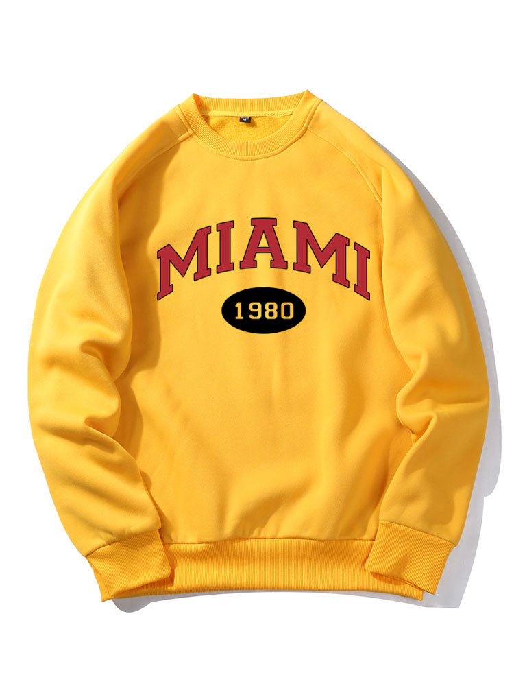 Sweat-shirt à imprimé lettres Miami