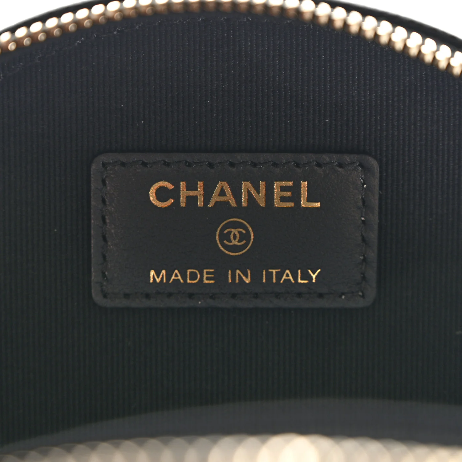 Caviar Quilted Round Coco Clutch With Chain Black