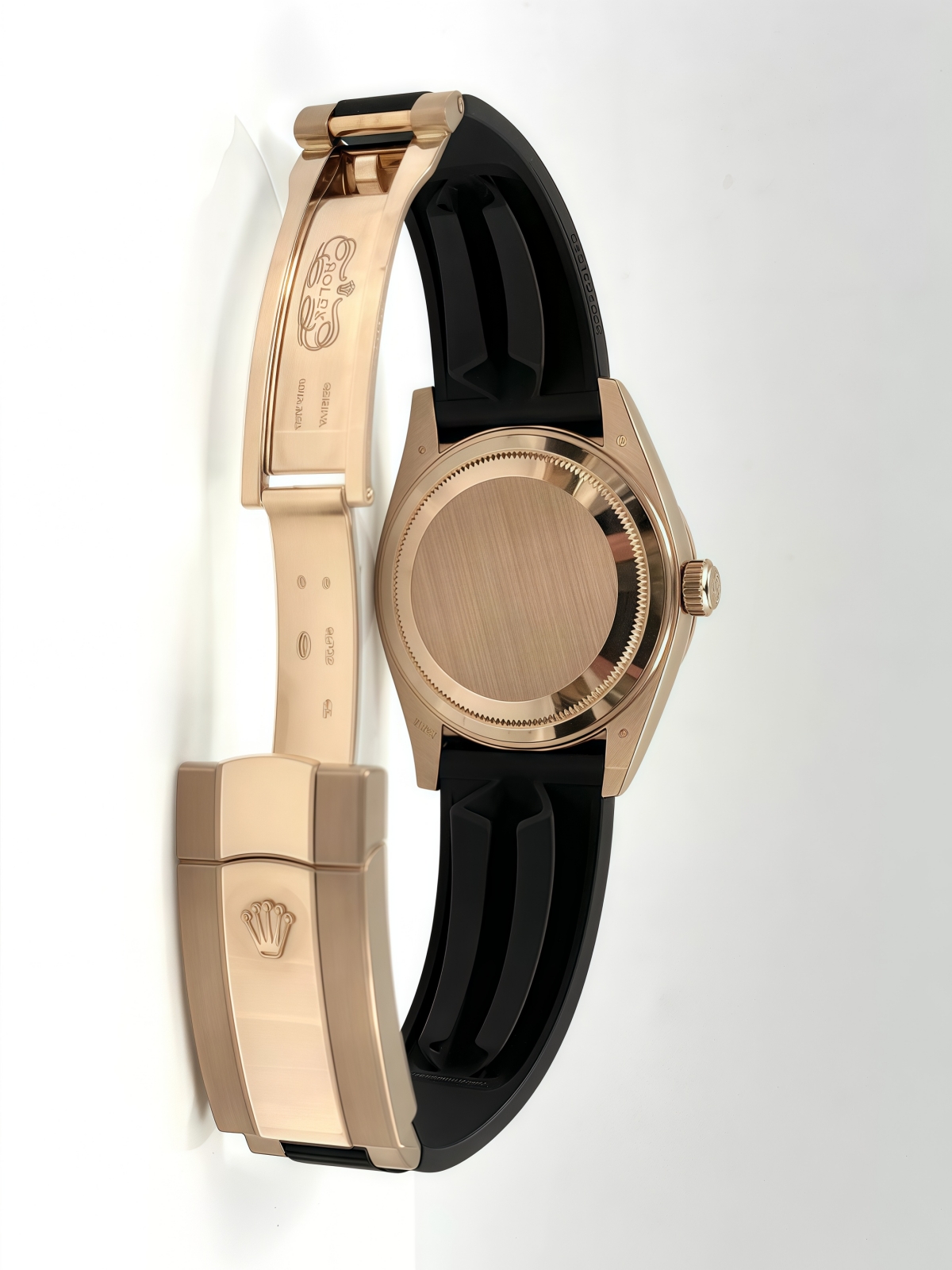 [Super Clone]RLX  Sky-Dweller 42mm Rose Gold Chocolate Dial Oysterflex - 336235
