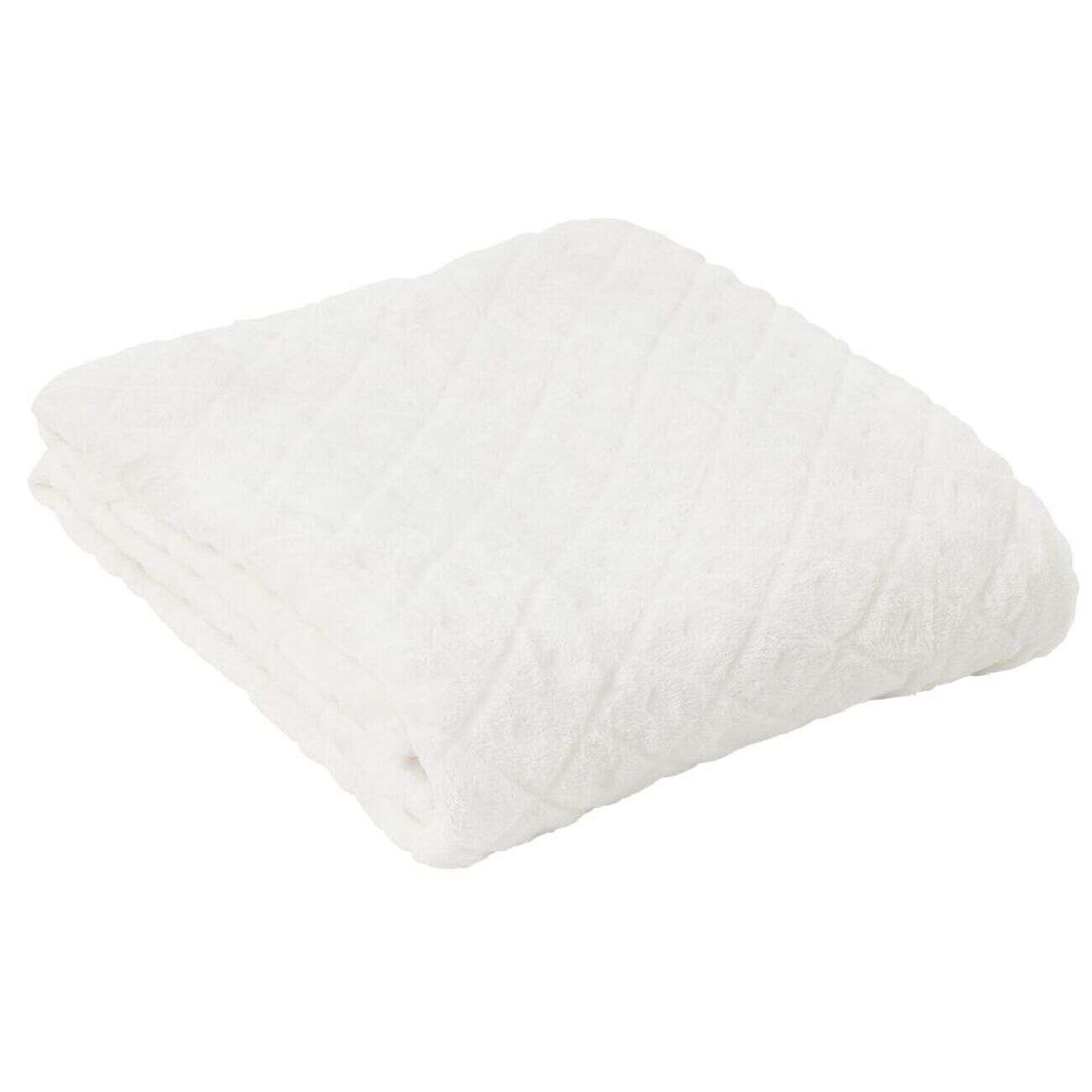 Plaid flanelle 130x160cm blanc