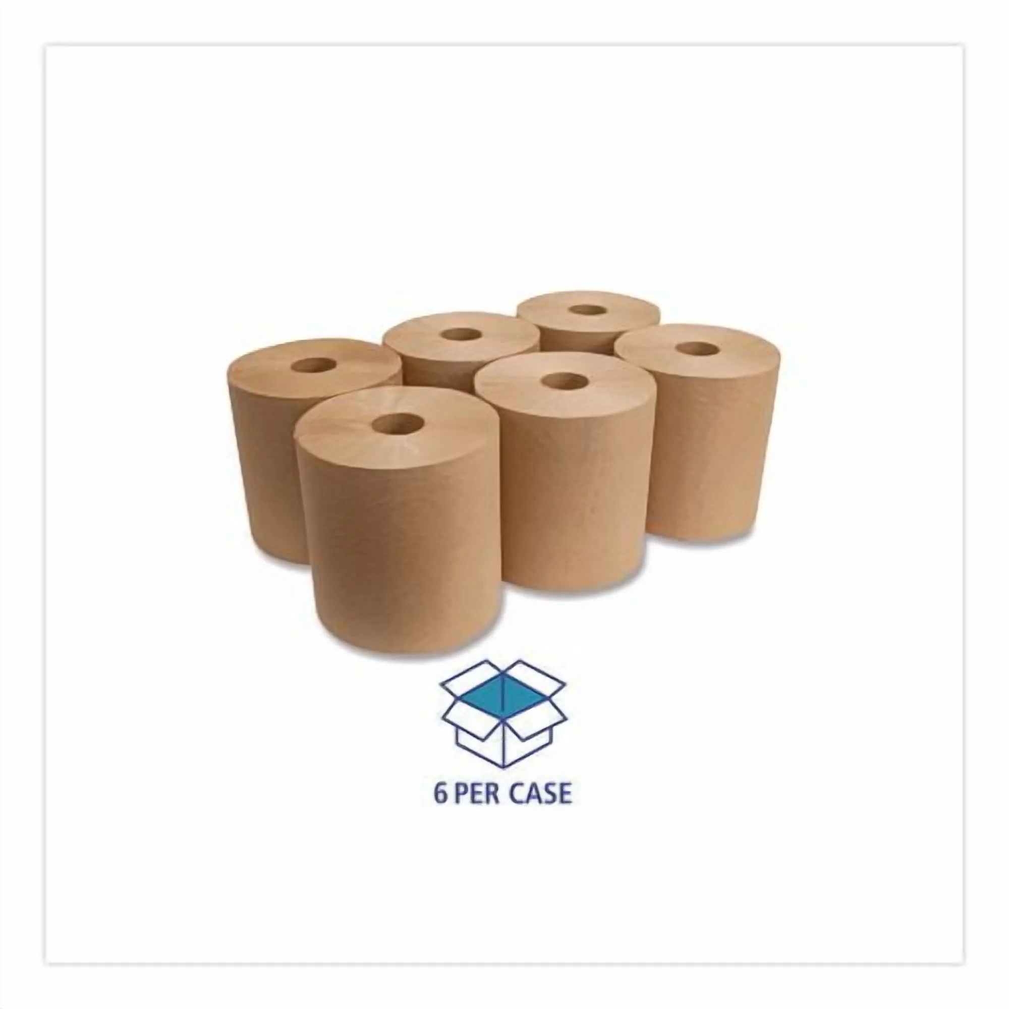 Boardwalk Green Universal Roll Towels, 1-Ply, 8" x 800 ft, Natural, 6 Rolls/Carton | Bundle of 5