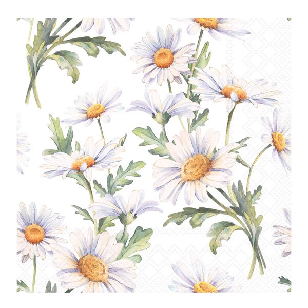 Serviett 33x33 cm 20 stk Beautiful Daisies